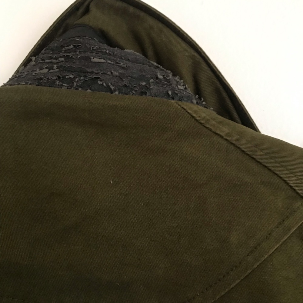 leather sleeved Asos size 18 coat! 1 of a kind:) - Picture 4 of 8